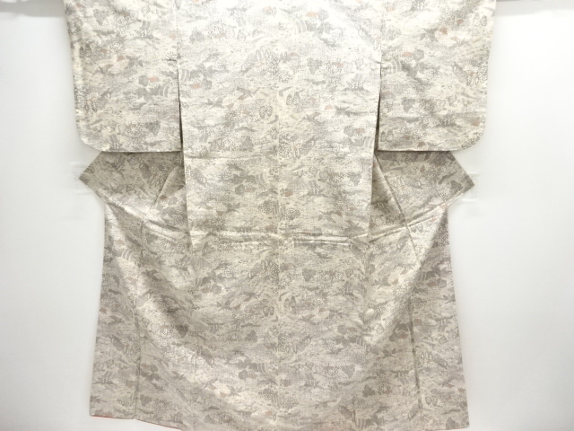 JAPANESE KIMONO / TSUMUGI / WOVEN SCENERY OF HOUSE